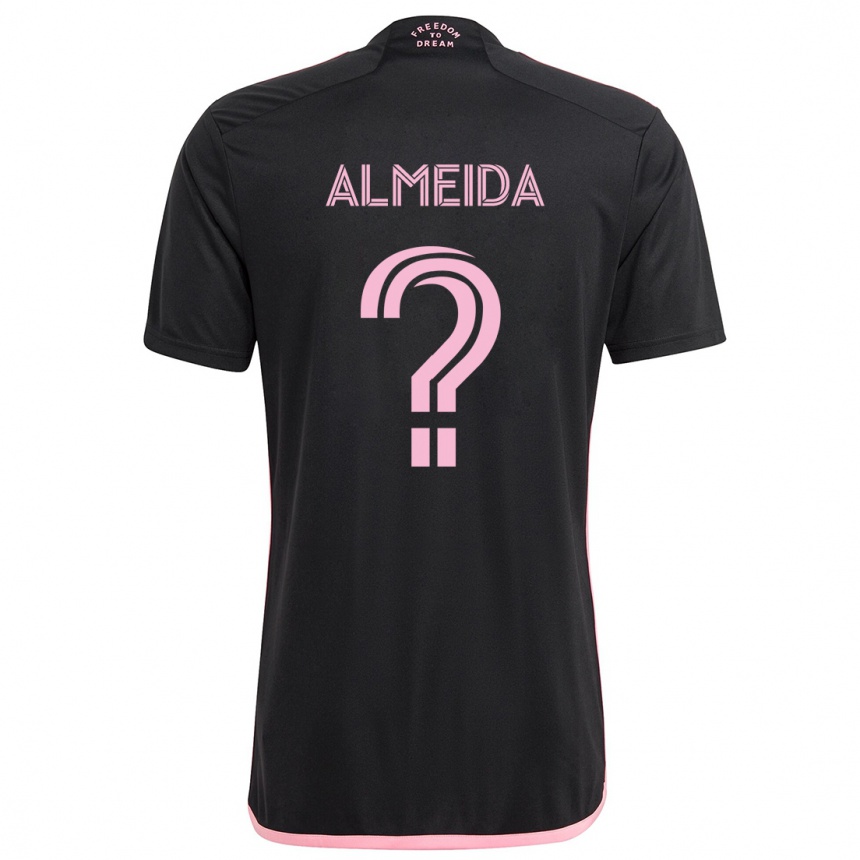 Niño Fútbol Camiseta Nicholas Almeida #0 Negro 2ª Equipación 2024/25 Perú