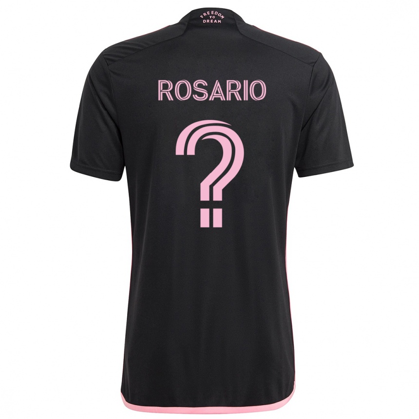 Niño Fútbol Camiseta Adrian Rosario #0 Negro 2ª Equipación 2024/25 Perú