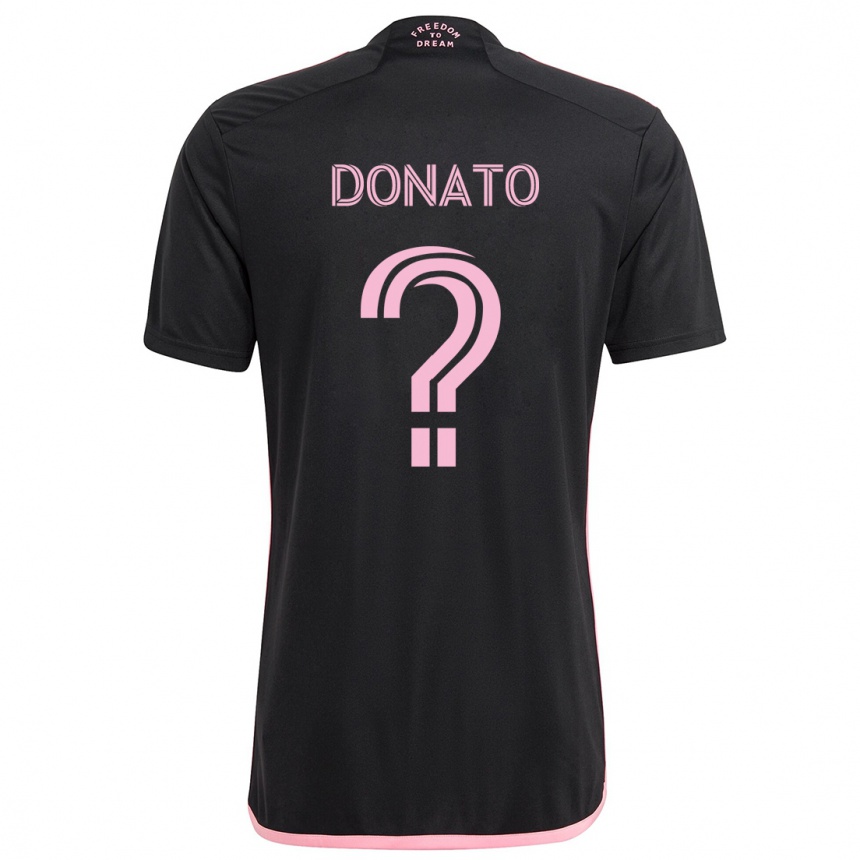 Niño Fútbol Camiseta Benjamin Donato #0 Negro 2ª Equipación 2024/25 Perú