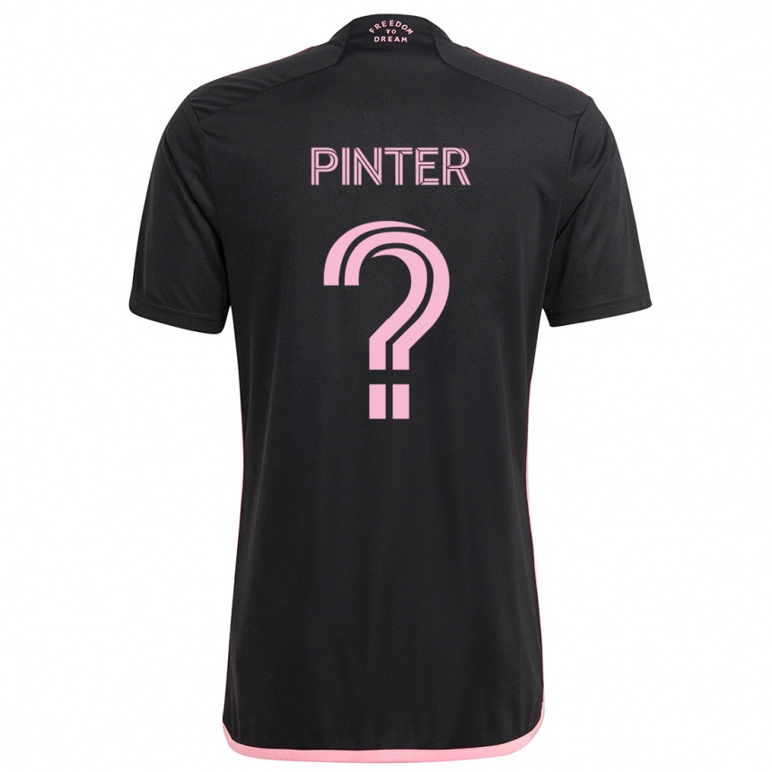 Niño Fútbol Camiseta Daniel Pinter #0 Negro 2ª Equipación 2024/25 Perú