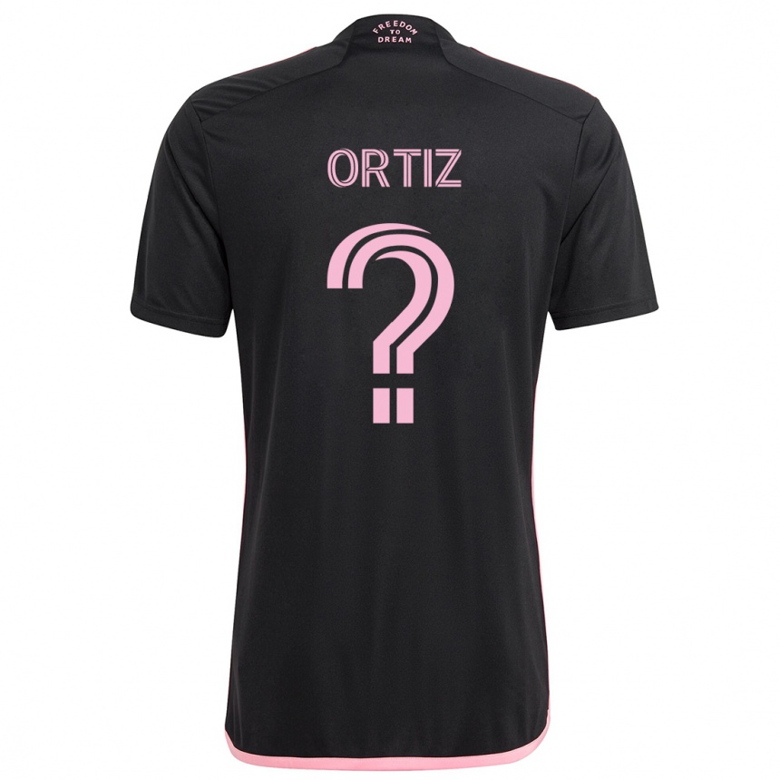 Niño Fútbol Camiseta Cristian Ortiz #0 Negro 2ª Equipación 2024/25 Perú