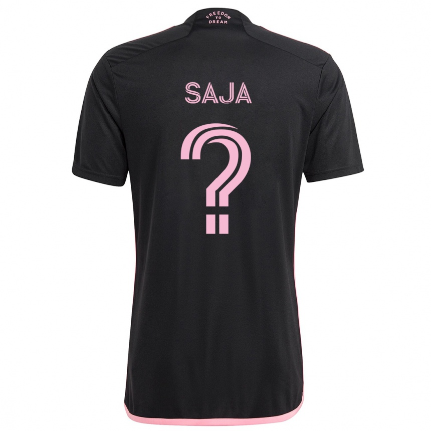 Niño Fútbol Camiseta Mateo Saja #0 Negro 2ª Equipación 2024/25 Perú