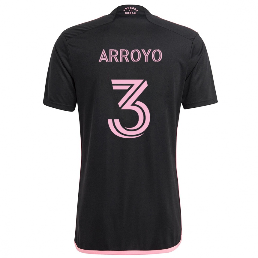 Niño Fútbol Camiseta Dixon Arroyo #3 Negro 2ª Equipación 2024/25 Perú