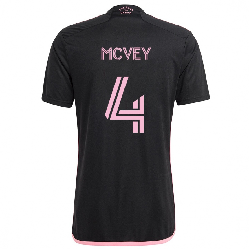 Niño Fútbol Camiseta Christopher Mcvey #4 Negro 2ª Equipación 2024/25 Perú