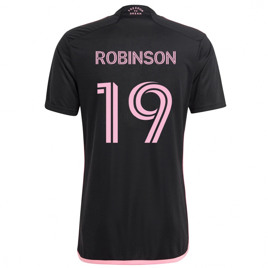 Niño Fútbol Camiseta Robbie Robinson #19 Negro 2ª Equipación 2024/25 Perú