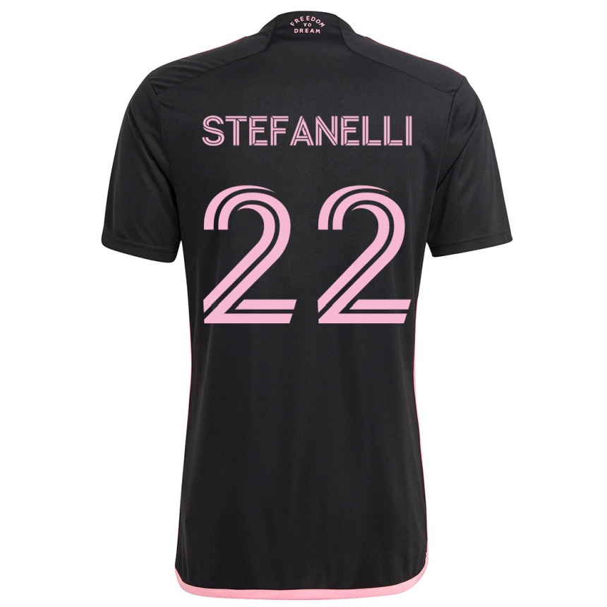 Niño Fútbol Camiseta Nicolás Stefanelli #22 Negro 2ª Equipación 2024/25 Perú