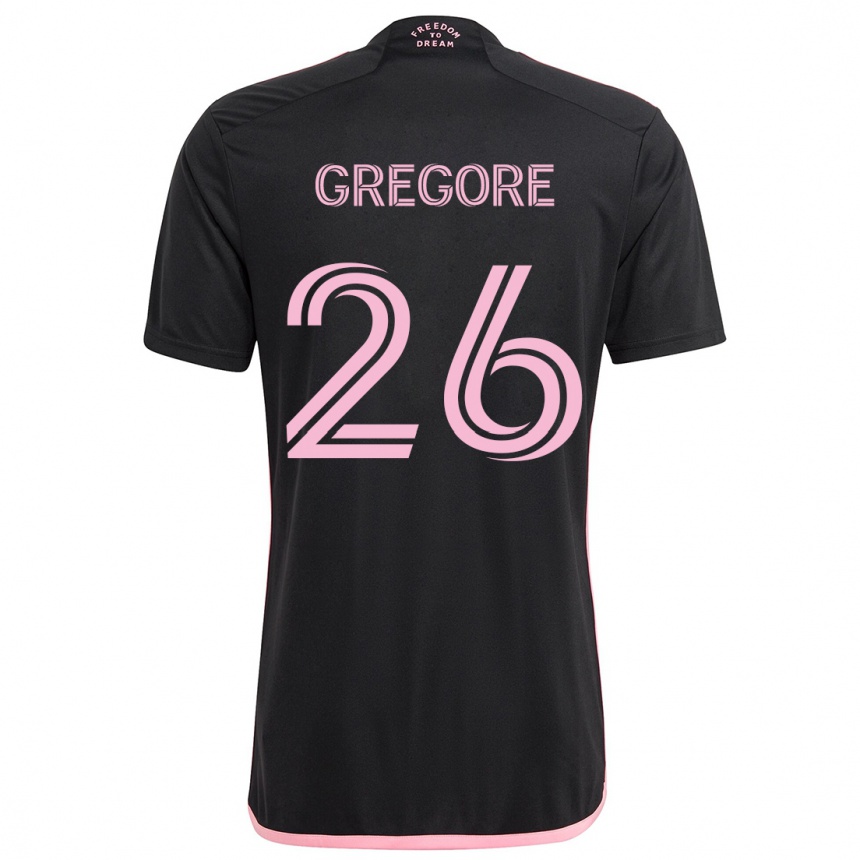 Niño Fútbol Camiseta Gregore #26 Negro 2ª Equipación 2024/25 Perú