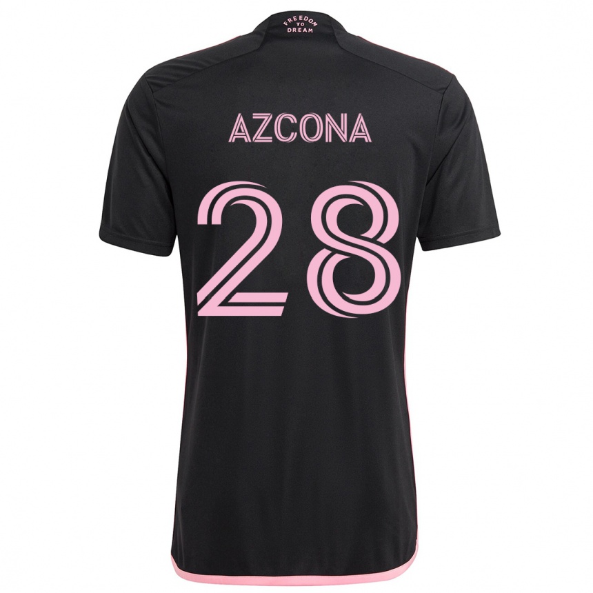 Niño Fútbol Camiseta Edison Azcona #28 Negro 2ª Equipación 2024/25 Perú