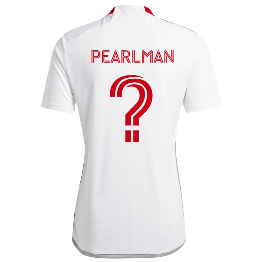 Niño Fútbol Camiseta Adam Pearlman #0 Blanco Rojo 2ª Equipación 2024/25 Perú