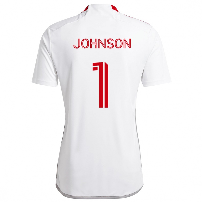 Niño Fútbol Camiseta Sean Johnson #1 Blanco Rojo 2ª Equipación 2024/25 Perú