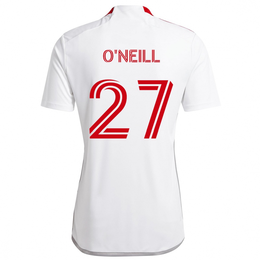 Niño Fútbol Camiseta Shane O'neill #27 Blanco Rojo 2ª Equipación 2024/25 Perú