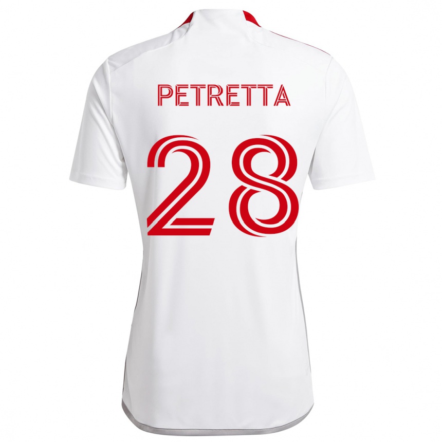 Niño Fútbol Camiseta Raoul Petretta #28 Blanco Rojo 2ª Equipación 2024/25 Perú