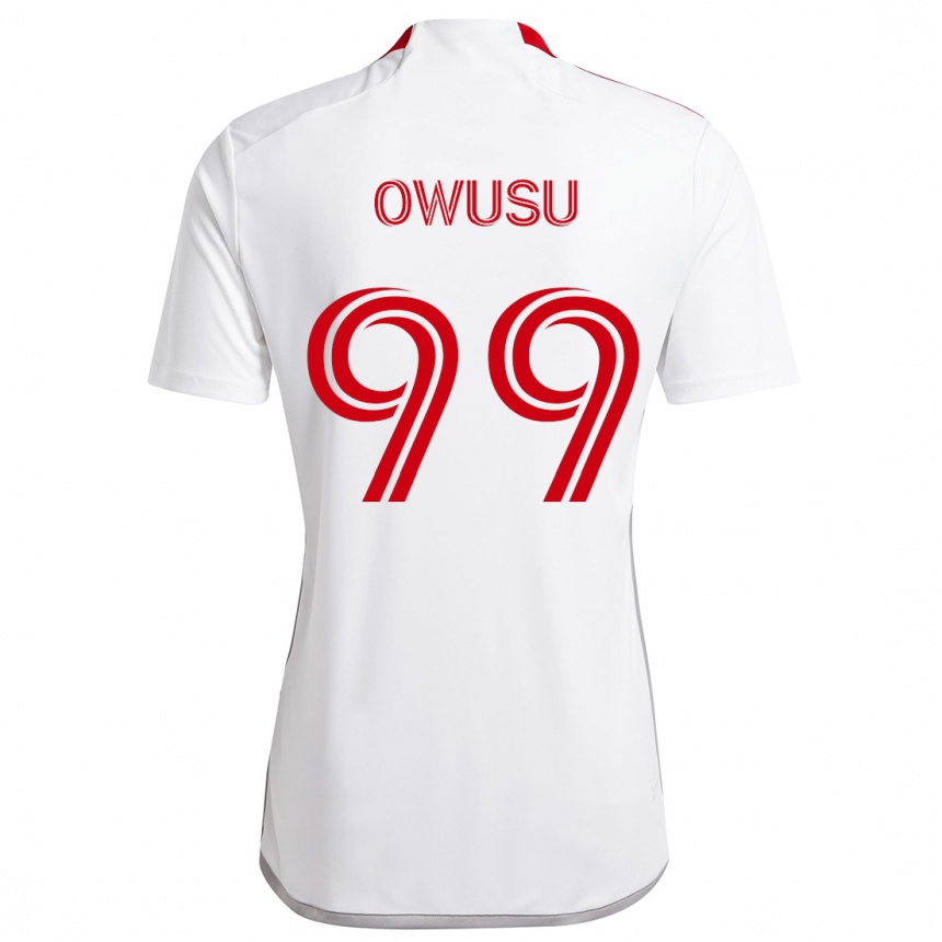 Niño Fútbol Camiseta Prince Osei Owusu #99 Blanco Rojo 2ª Equipación 2024/25 Perú