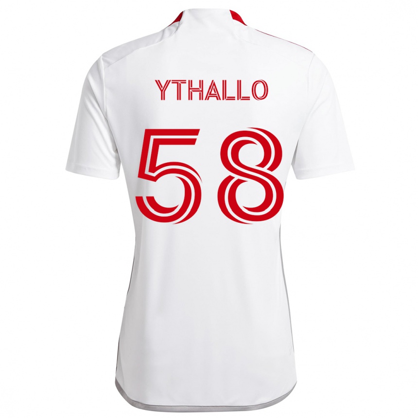 Niño Fútbol Camiseta Ythallo #58 Blanco Rojo 2ª Equipación 2024/25 Perú