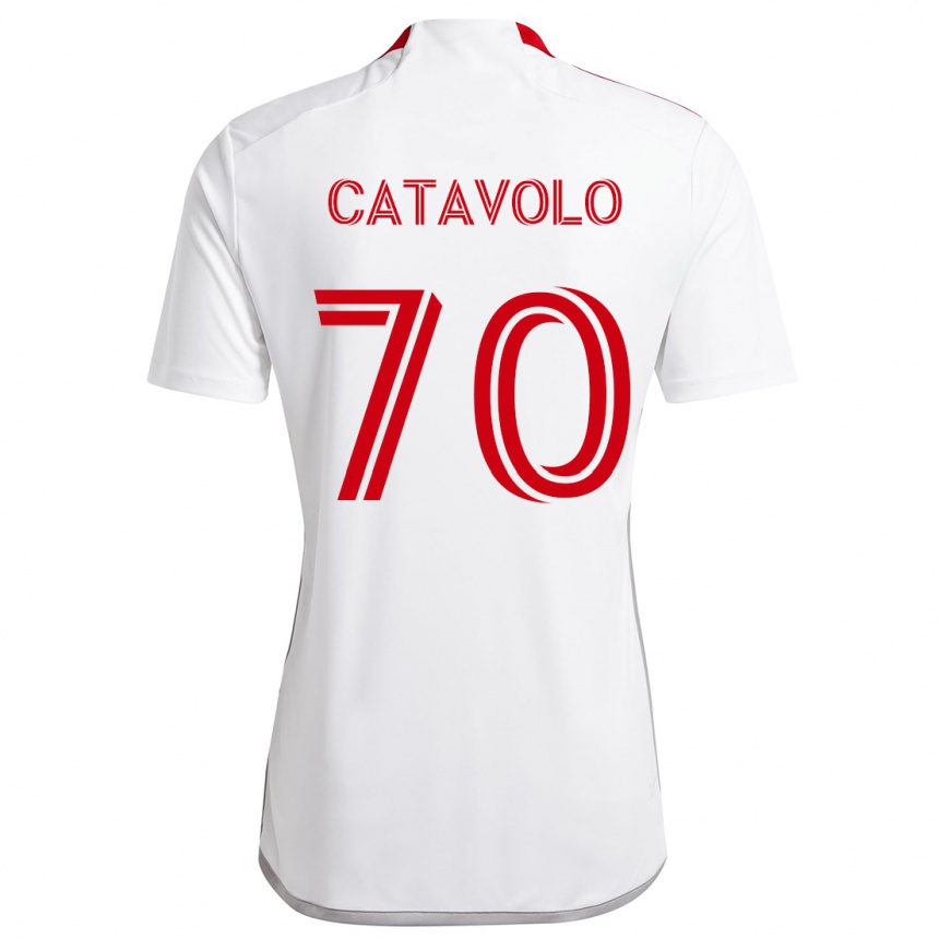 Niño Fútbol Camiseta Matthew Catavolo #70 Blanco Rojo 2ª Equipación 2024/25 Perú