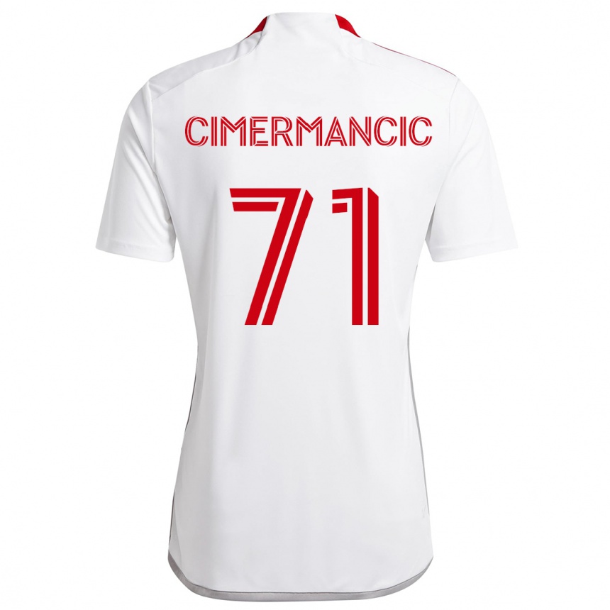 Niño Fútbol Camiseta Markus Cimermancic #71 Blanco Rojo 2ª Equipación 2024/25 Perú