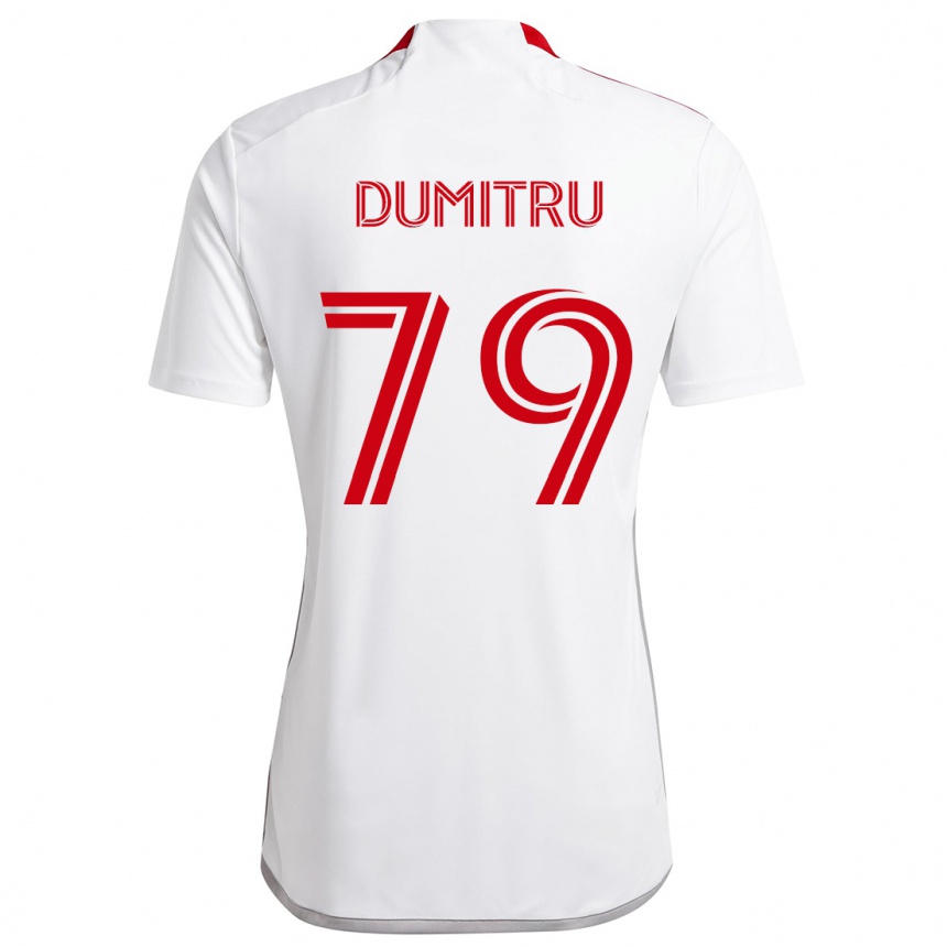 Niño Fútbol Camiseta Andrei Dumitru #79 Blanco Rojo 2ª Equipación 2024/25 Perú