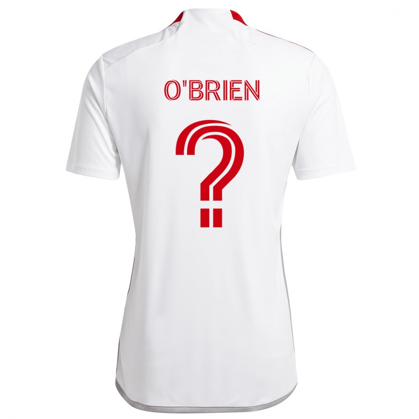 Niño Fútbol Camiseta Alexander O'brien #0 Blanco Rojo 2ª Equipación 2024/25 Perú