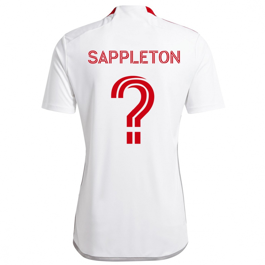 Niño Fútbol Camiseta Spencer Sappleton #0 Blanco Rojo 2ª Equipación 2024/25 Perú