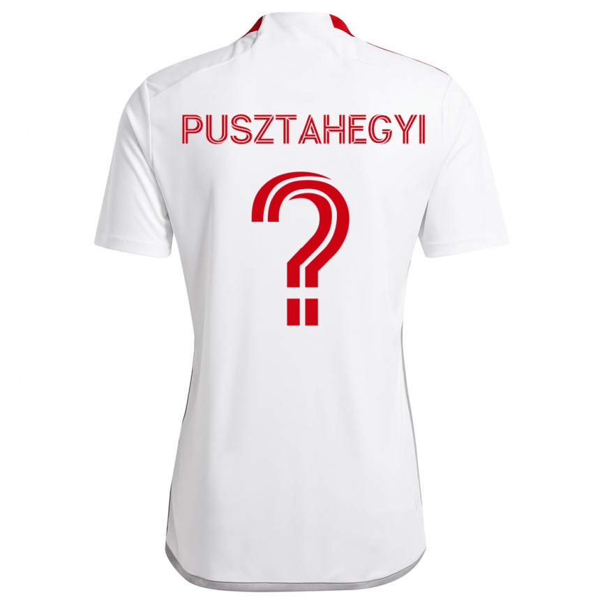 Niño Fútbol Camiseta Tristan Pusztahegyi #0 Blanco Rojo 2ª Equipación 2024/25 Perú