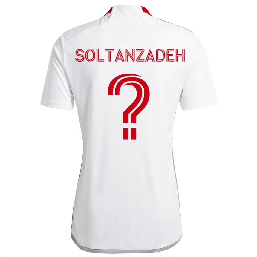 Niño Fútbol Camiseta Shayan Soltanzadeh #0 Blanco Rojo 2ª Equipación 2024/25 Perú