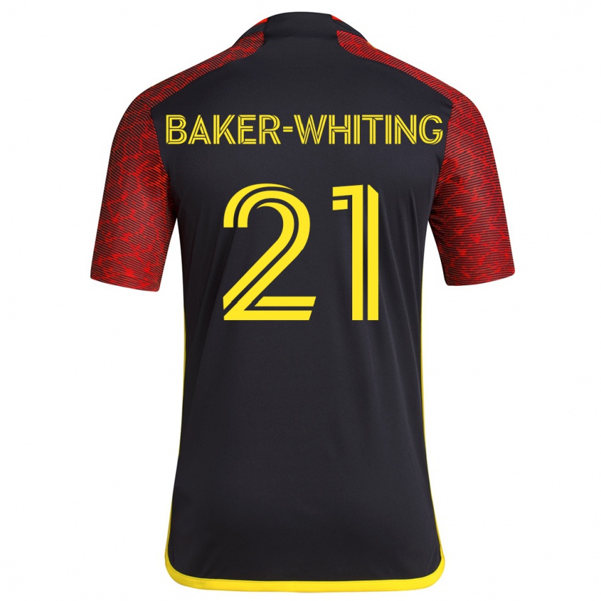 Niño Fútbol Camiseta Reed Baker-Whiting #21 Negro Rojo 2ª Equipación 2024/25 Perú