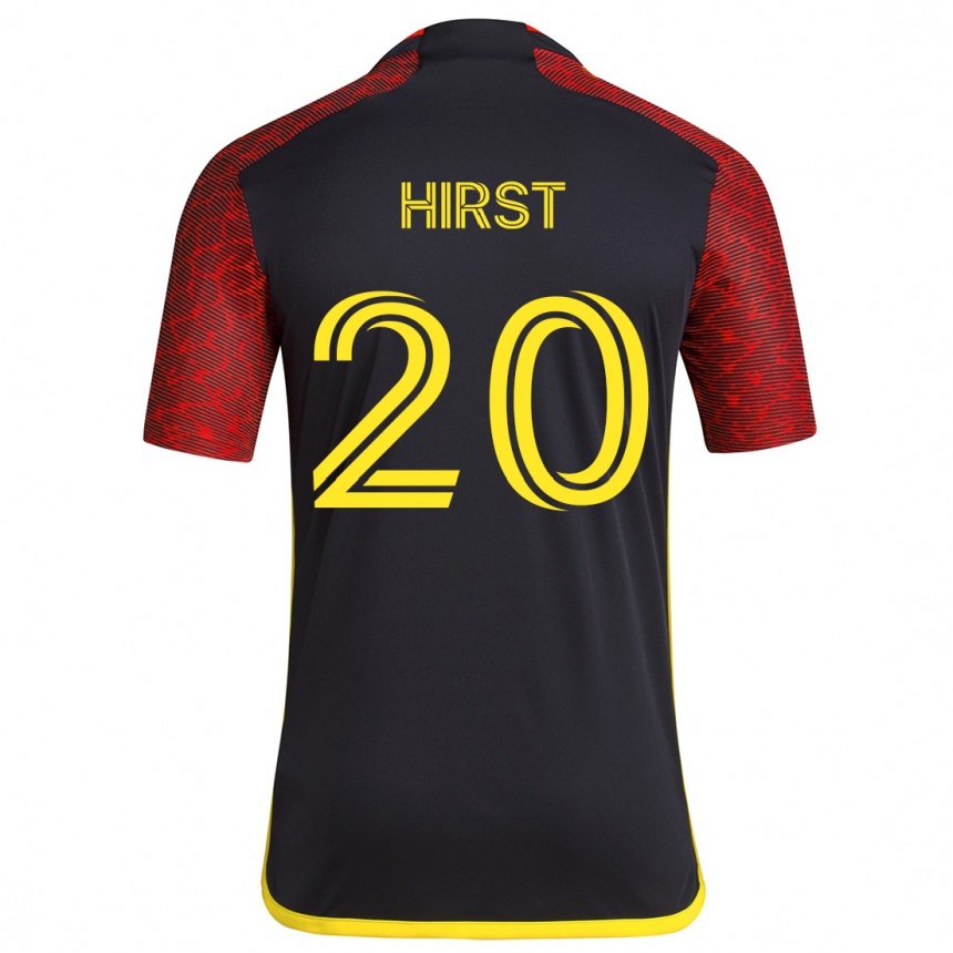 Niño Fútbol Camiseta Sophie Hirst #20 Negro Rojo 2ª Equipación 2024/25 Perú