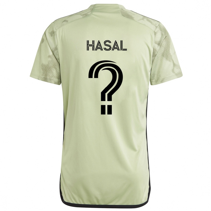 Niño Fútbol Camiseta Thomas Hasal #0 Verde Claro 2ª Equipación 2024/25 Perú