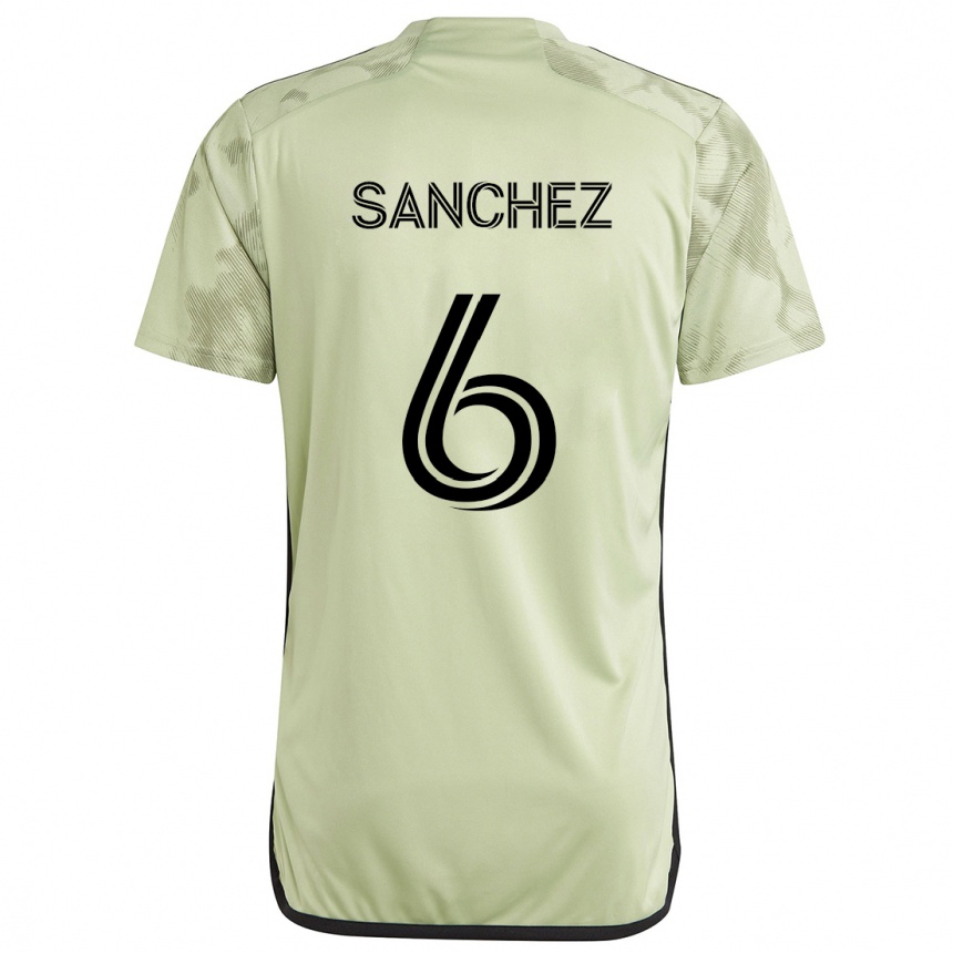 Niño Fútbol Camiseta Ilie Sánchez #6 Verde Claro 2ª Equipación 2024/25 Perú