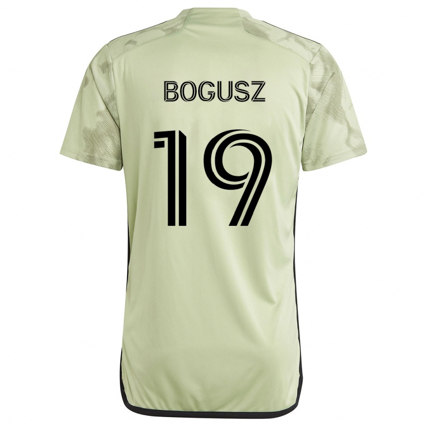 Niño Fútbol Camiseta Mateusz Bogusz #19 Verde Claro 2ª Equipación 2024/25 Perú