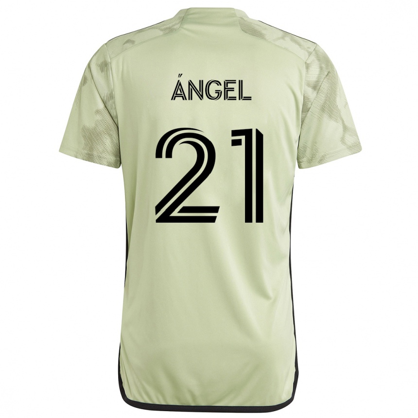 Niño Fútbol Camiseta Tomás Ángel #21 Verde Claro 2ª Equipación 2024/25 Perú