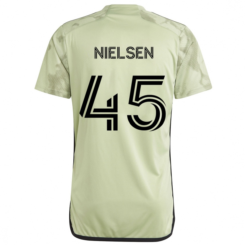 Niño Fútbol Camiseta Kenny Nielsen #45 Verde Claro 2ª Equipación 2024/25 Perú