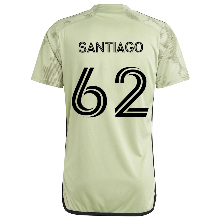 Niño Fútbol Camiseta Joshua Santiago #62 Verde Claro 2ª Equipación 2024/25 Perú