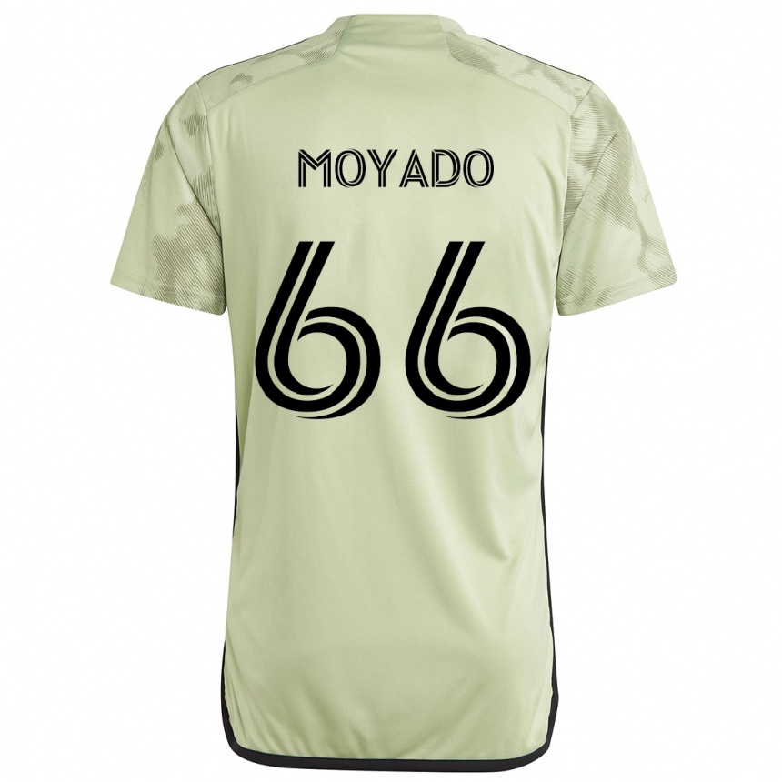 Niño Fútbol Camiseta Bryan Moyado #66 Verde Claro 2ª Equipación 2024/25 Perú