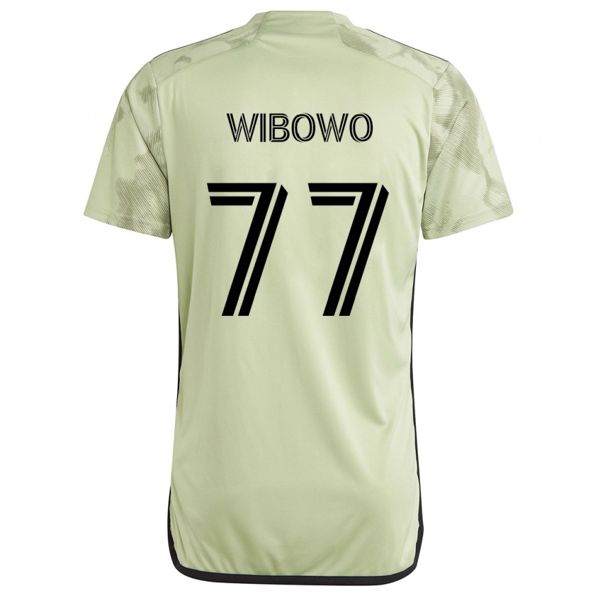 Niño Fútbol Camiseta Adrian Wibowo #77 Verde Claro 2ª Equipación 2024/25 Perú