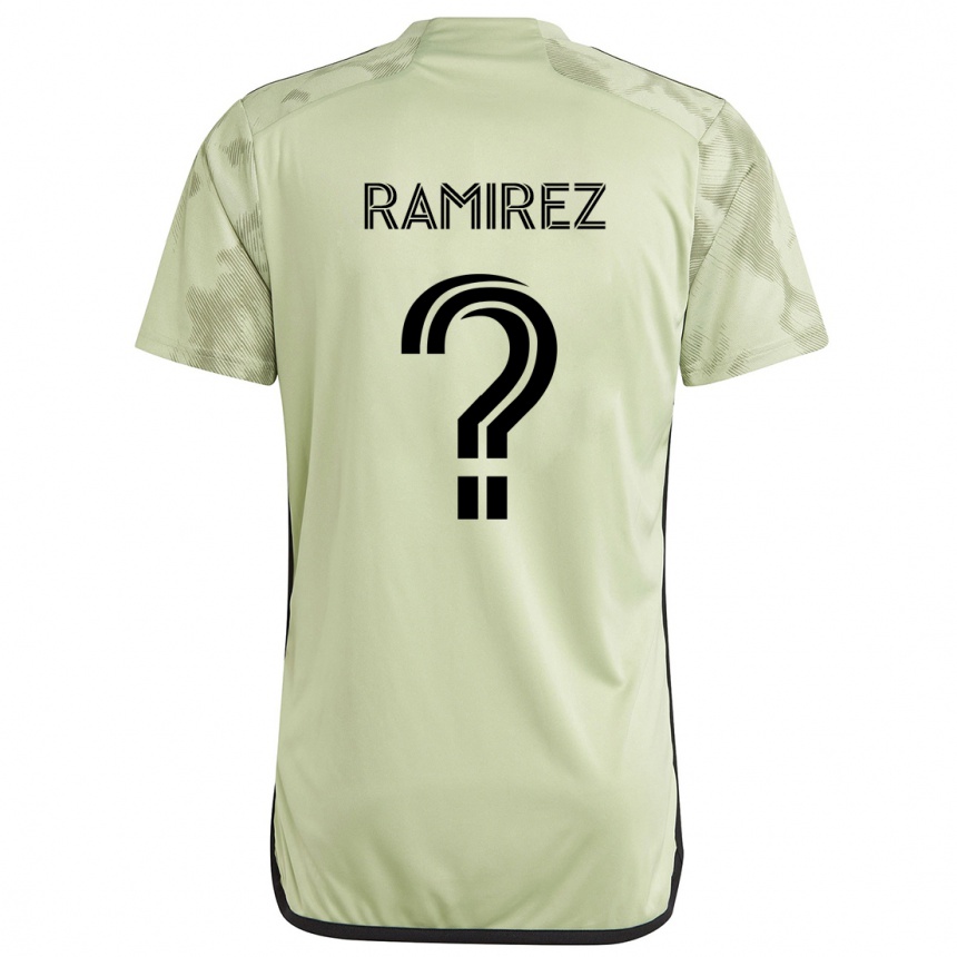 Niño Fútbol Camiseta Dennis Ramirez #0 Verde Claro 2ª Equipación 2024/25 Perú