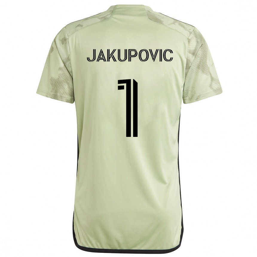 Niño Fútbol Camiseta Eldin Jakupović #1 Verde Claro 2ª Equipación 2024/25 Perú