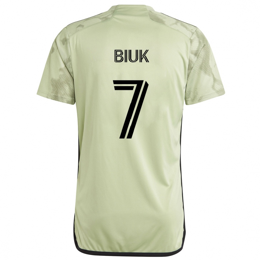 Niño Fútbol Camiseta Stipe Biuk #7 Verde Claro 2ª Equipación 2024/25 Perú