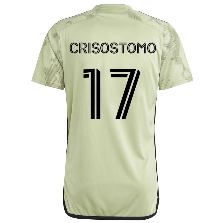 Niño Fútbol Camiseta Danny Crisostomo #17 Verde Claro 2ª Equipación 2024/25 Perú