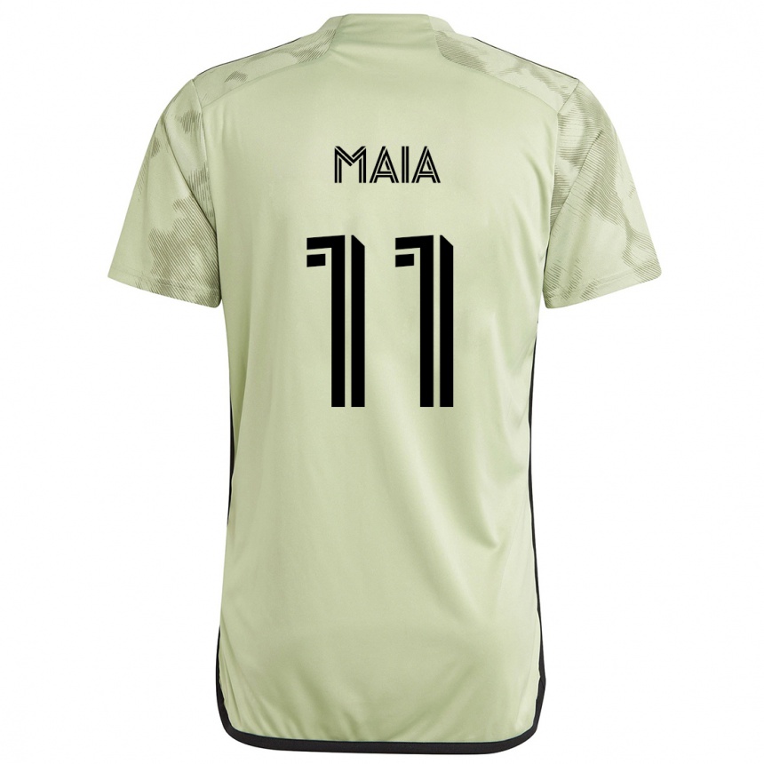 Niño Fútbol Camiseta Matheus Maia #11 Verde Claro 2ª Equipación 2024/25 Perú