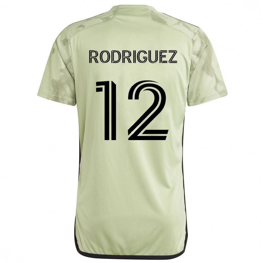 Niño Fútbol Camiseta Jeremi Rodríguez #12 Verde Claro 2ª Equipación 2024/25 Perú