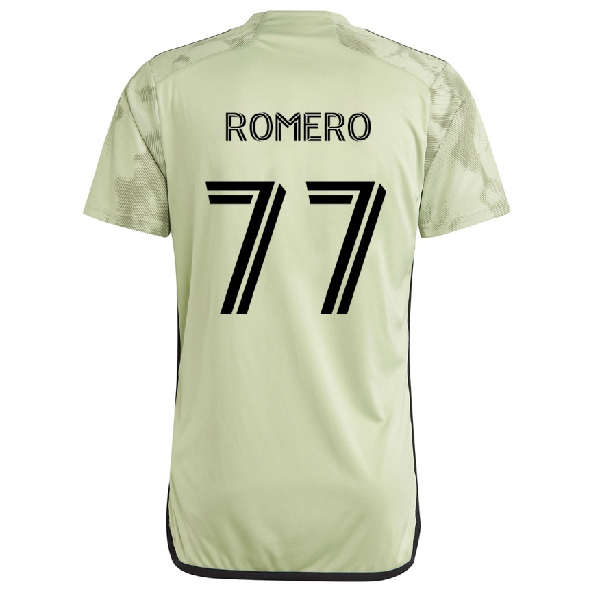 Niño Fútbol Camiseta Alexander Romero #77 Verde Claro 2ª Equipación 2024/25 Perú