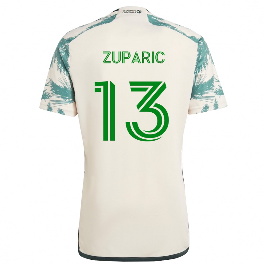 Niño Fútbol Camiseta Dario Zuparic #13 Beige Marrón 2ª Equipación 2024/25 Perú