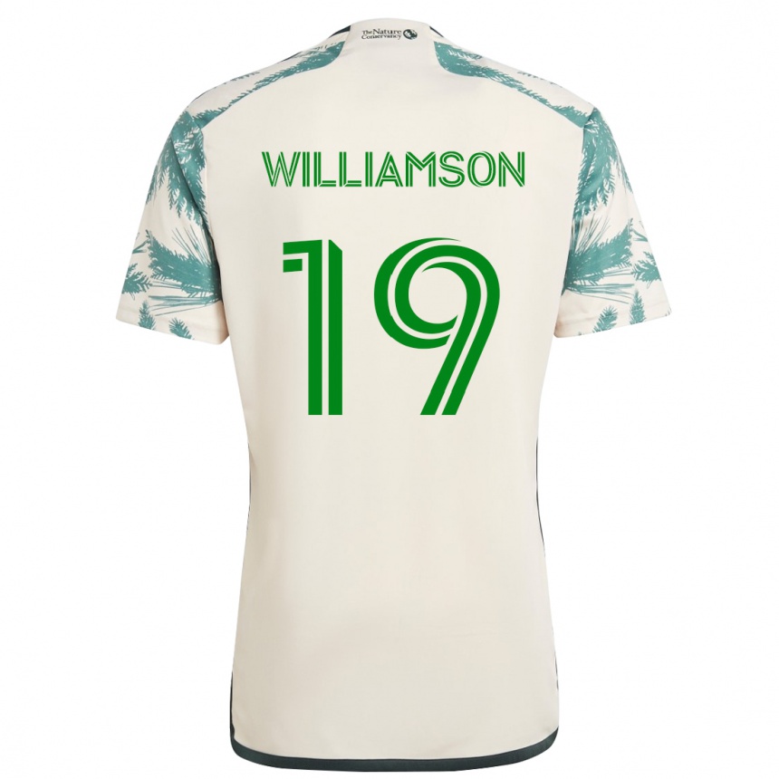 Niño Fútbol Camiseta Eryk Williamson #19 Beige Marrón 2ª Equipación 2024/25 Perú