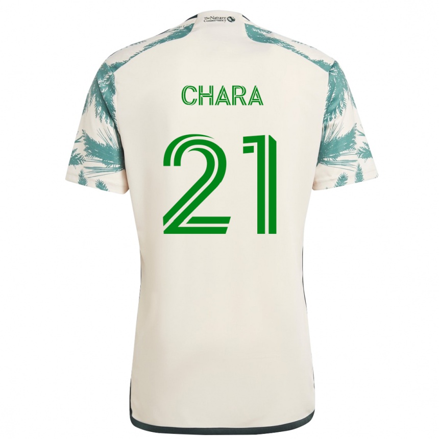 Niño Fútbol Camiseta Diego Chará #21 Beige Marrón 2ª Equipación 2024/25 Perú