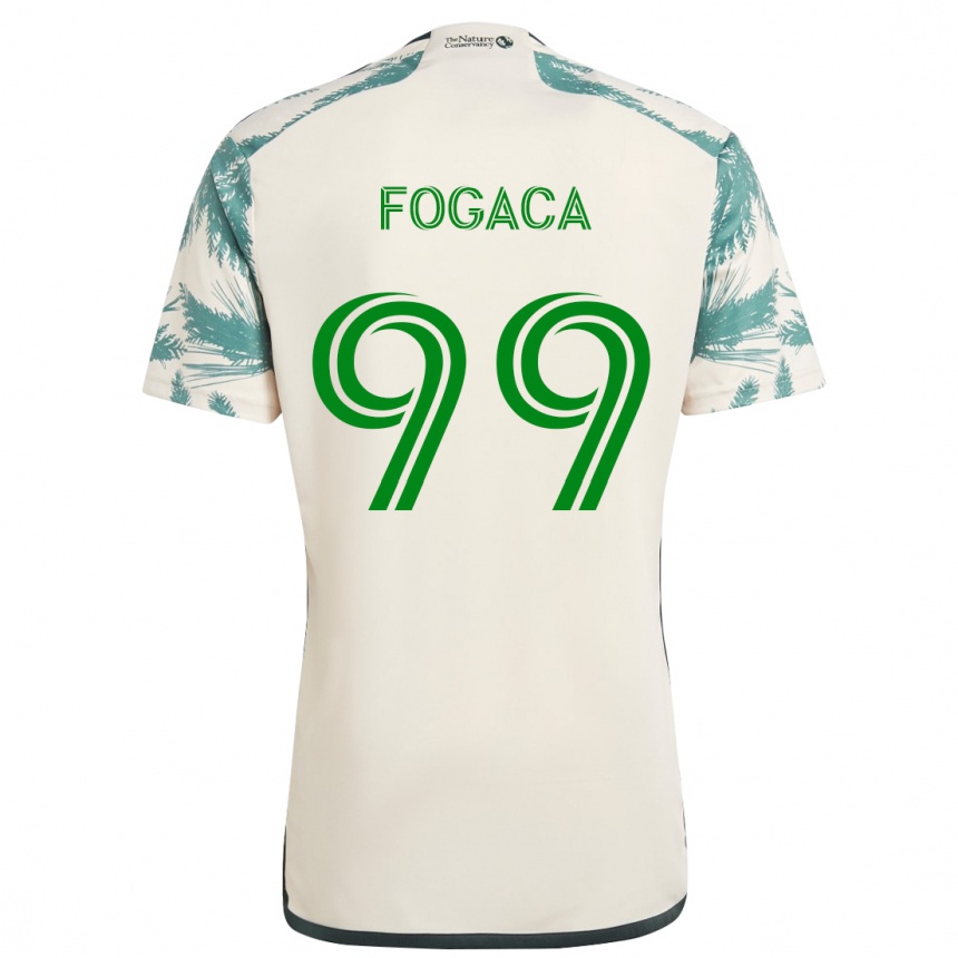 Niño Fútbol Camiseta Nathan Fogaça #99 Beige Marrón 2ª Equipación 2024/25 Perú