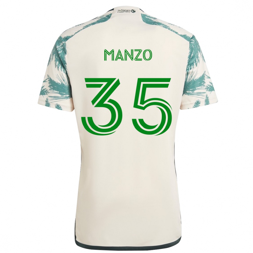 Niño Fútbol Camiseta Alexis Manzo #35 Beige Marrón 2ª Equipación 2024/25 Perú