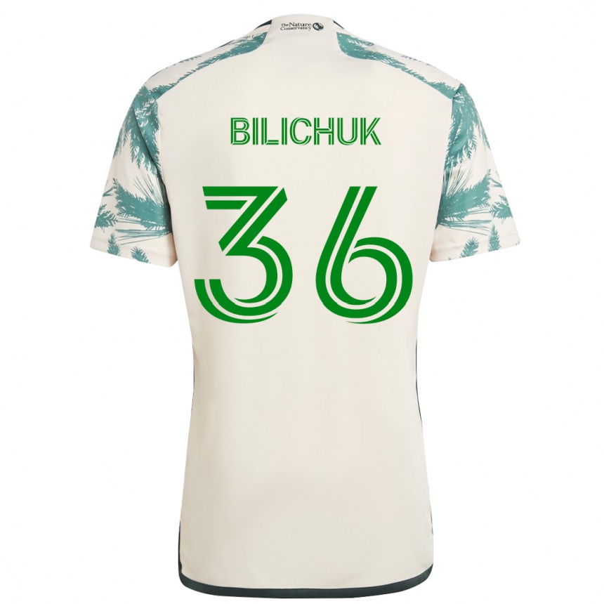 Niño Fútbol Camiseta Ryan Bilichuk #36 Beige Marrón 2ª Equipación 2024/25 Perú