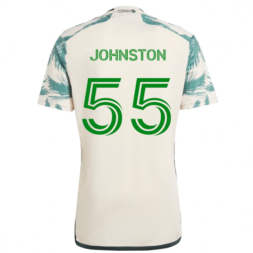 Niño Fútbol Camiseta Malcolm Johnston #55 Beige Marrón 2ª Equipación 2024/25 Perú