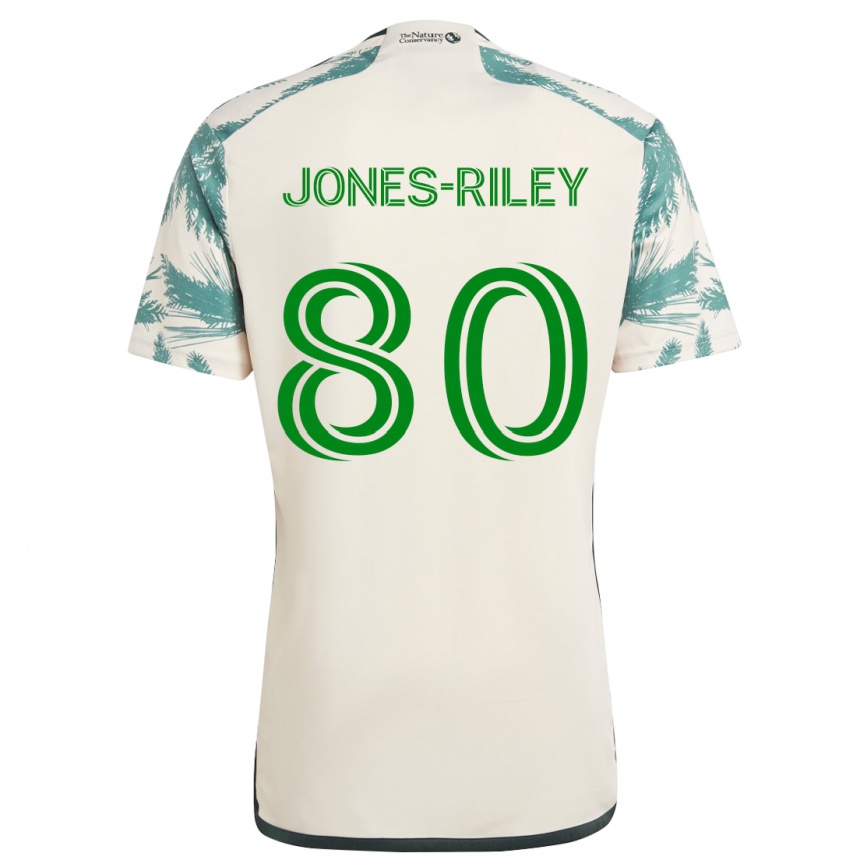 Niño Fútbol Camiseta Jaden Jones-Riley #80 Beige Marrón 2ª Equipación 2024/25 Perú